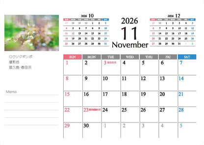 海の絶景 2026年 卓上カレンダー 高橋怜子