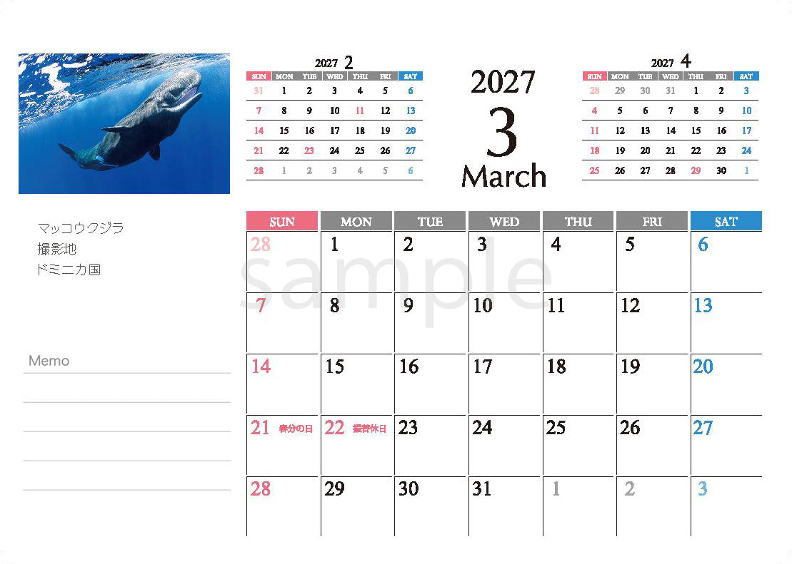 海の絶景 2027年 卓上カレンダー 高橋怜子
