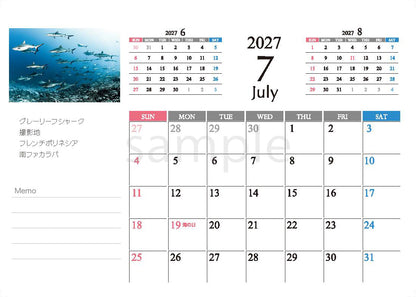 海の絶景 2027年 卓上カレンダー 高橋怜子